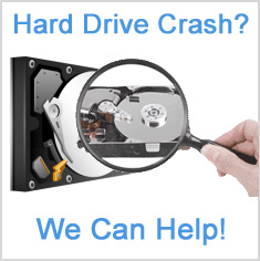 We can help with a hard drive crash